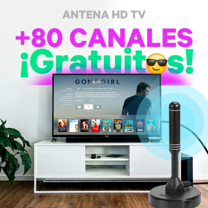 Antena Ultra HD+ 80 Canales Gratis!